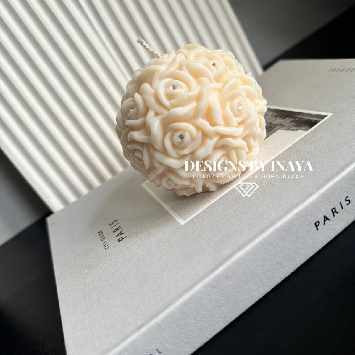 Rose Candle Gift Set | Diamante Luxury Gifts - Designs by Inaya