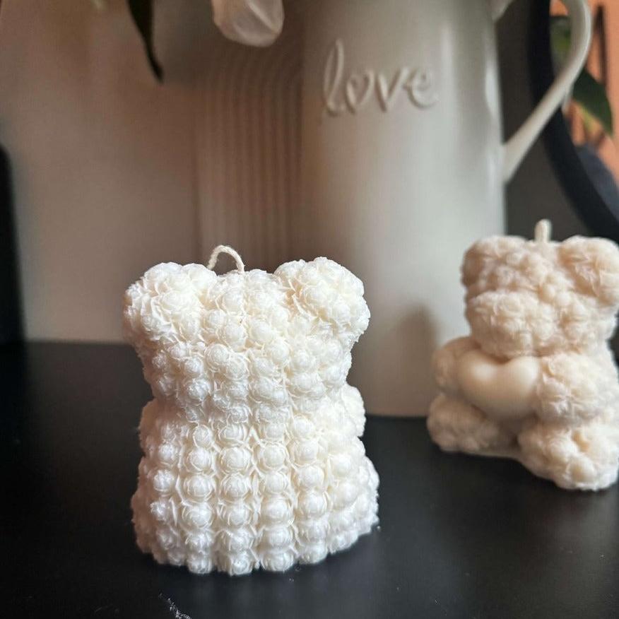 Rose Heart Teddy Bear Candle Luxury Gifts Valentines - Designs by Inaya