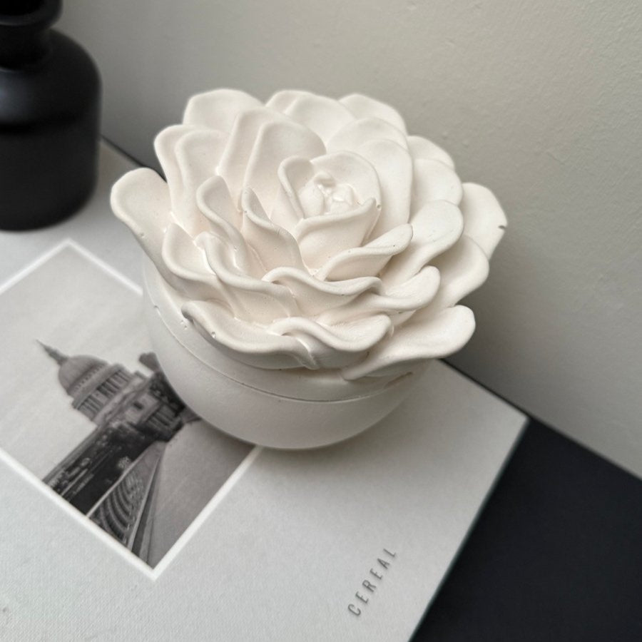 ROSE Stone Vessel with Lid - Designs by Inaya