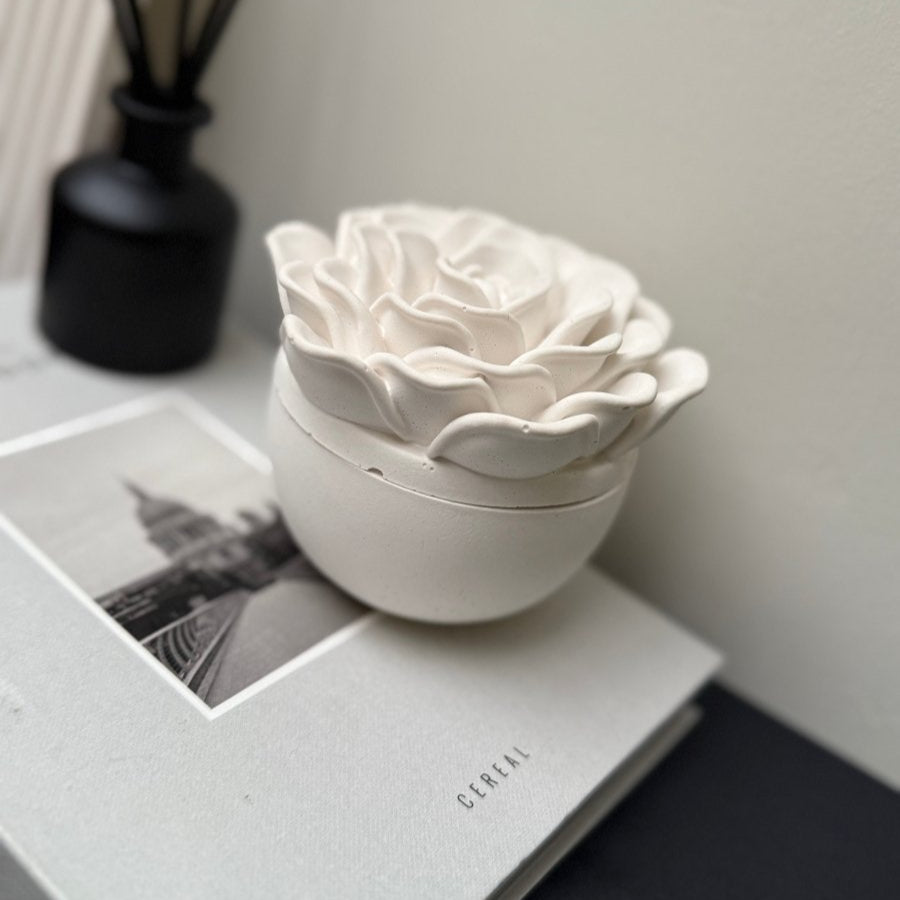 ROSE Stone Vessel with Lid - Designs by Inaya
