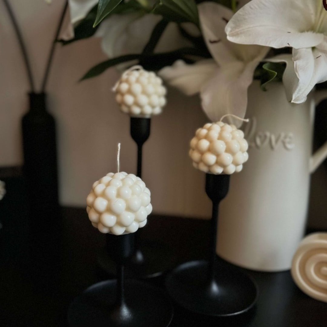 Round Bubble Candle Gift set | Luxury Gifts - Designs by Inaya