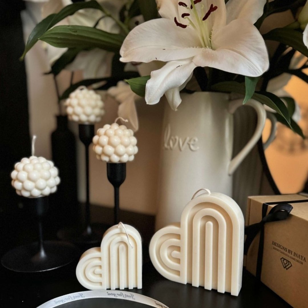 Round Bubble Candle Gift set | Luxury Gifts - Designs by Inaya