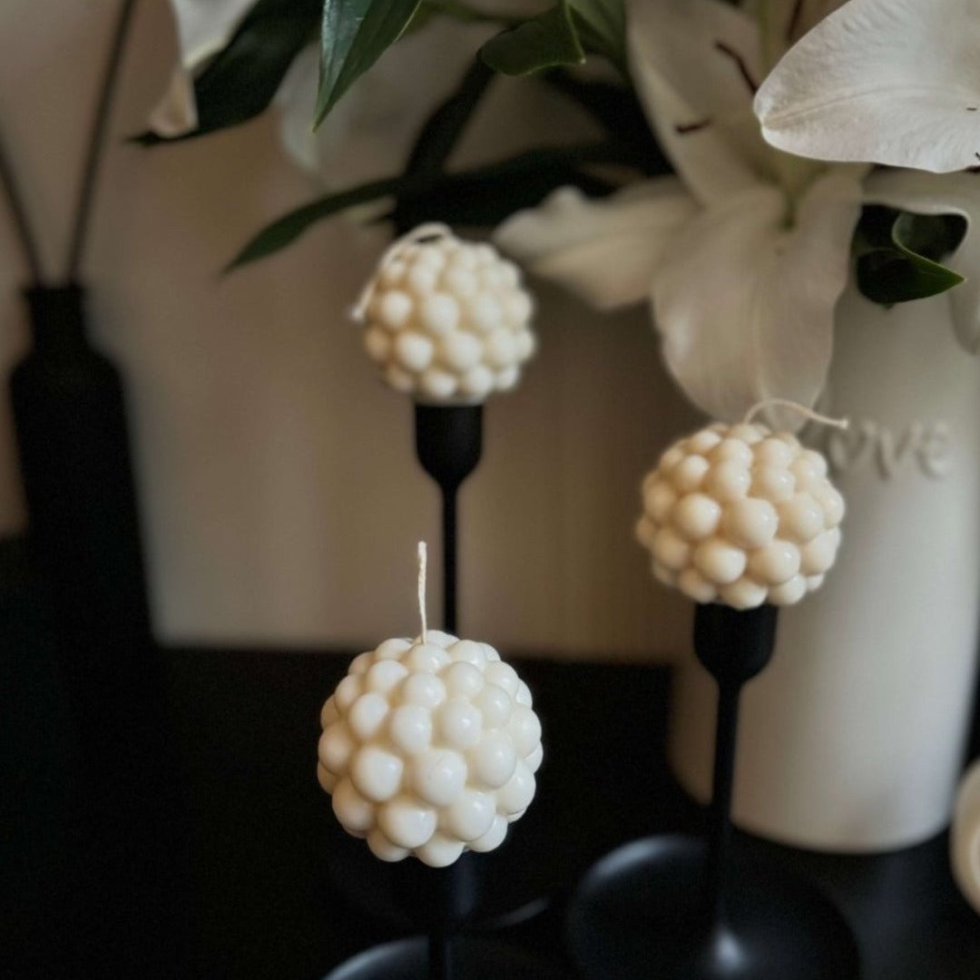 Round Bubble Candle Gift set | Luxury Gifts - Designs by Inaya