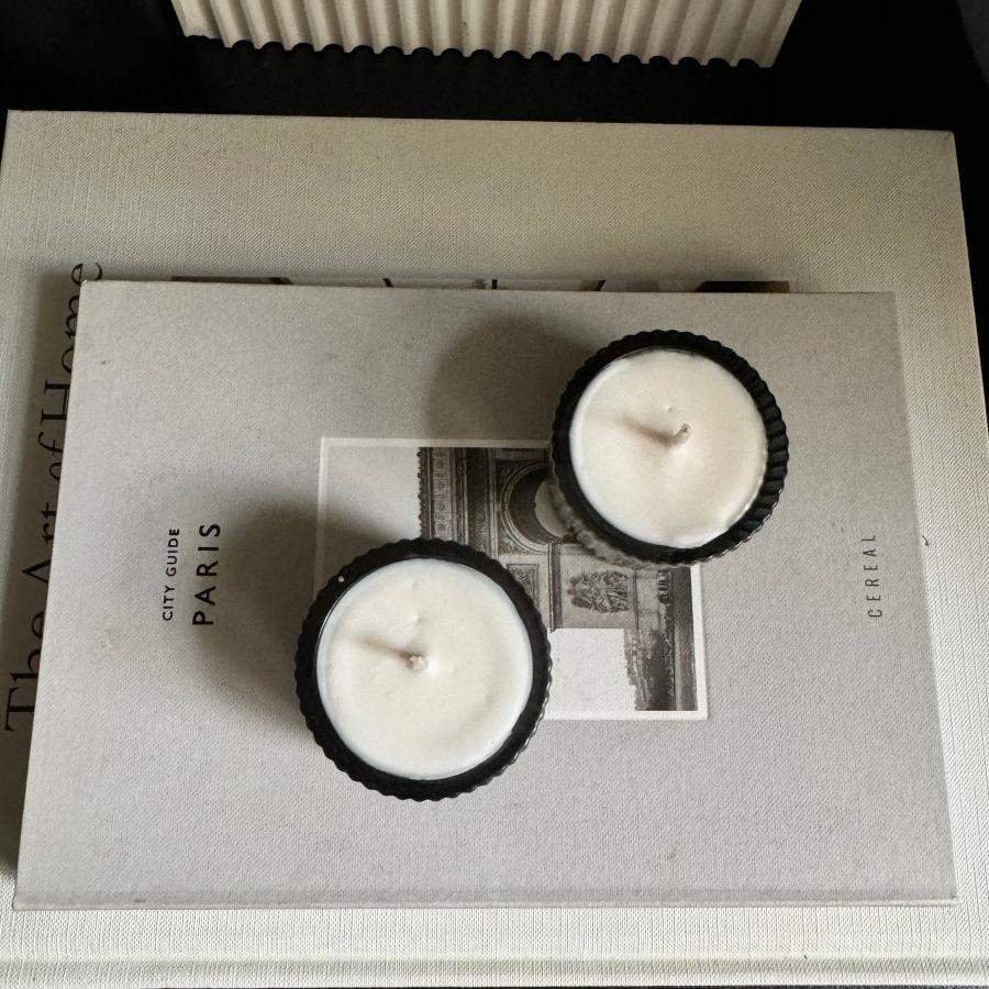 Smoked Glass Tea light Scented mini Candle - Designs by Inaya