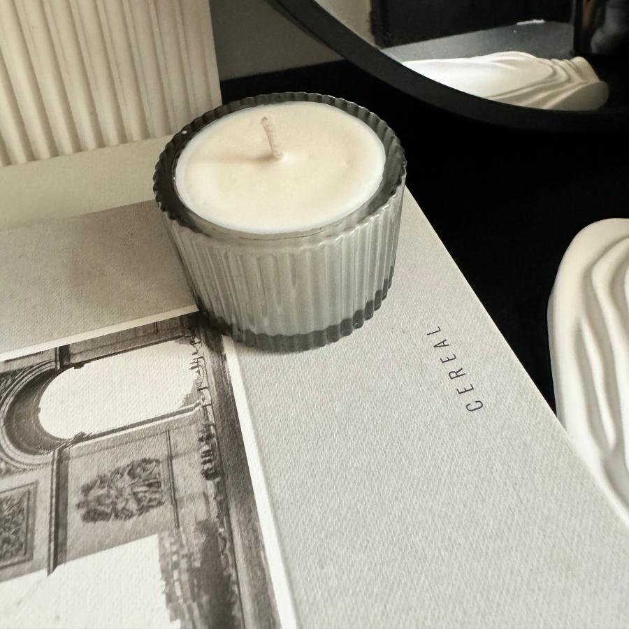 Smoked Glass Tea light Scented mini Candle - Designs by Inaya