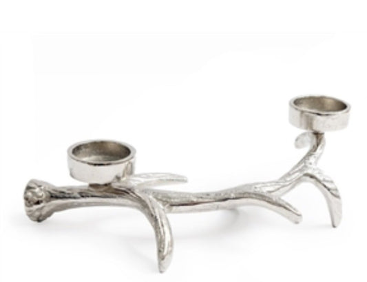 Stag Antler Double Tealight Holder 27cm - Designs by Inaya