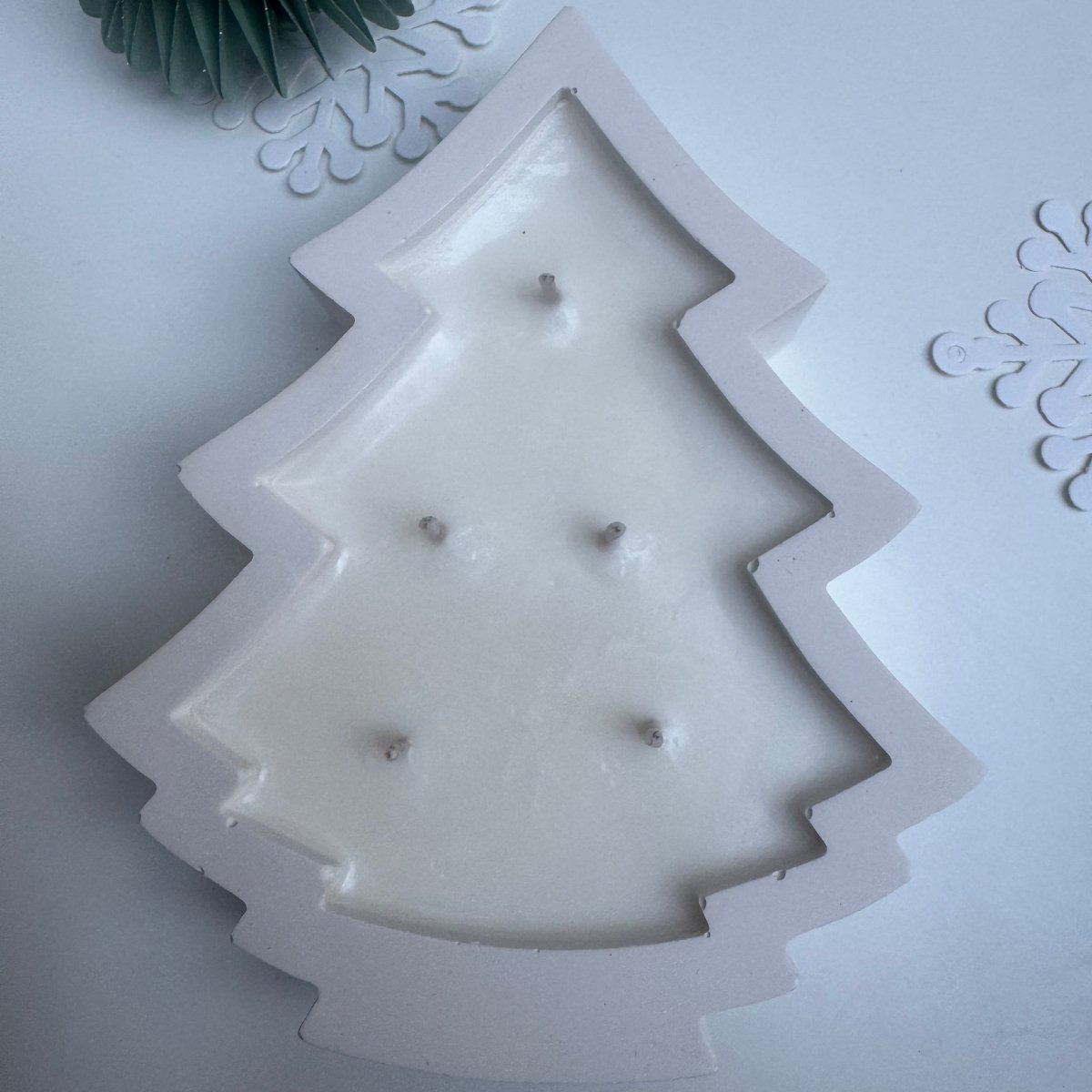 Stone Christmas Tree Scented Container Candle Festive Fragrance & Decoration - Designs by Inaya