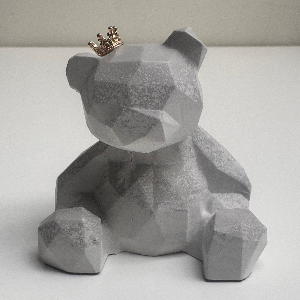 Stone Geometric Bear Ornament - Designs by Inaya