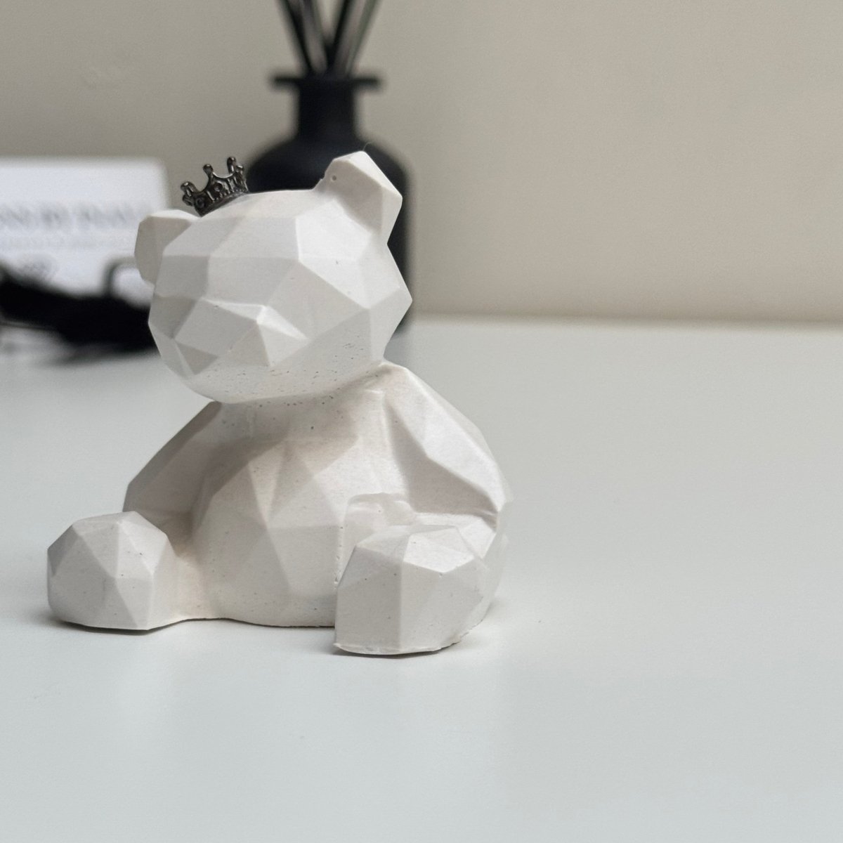 Stone Geometric Bear Ornament - Designs by Inaya