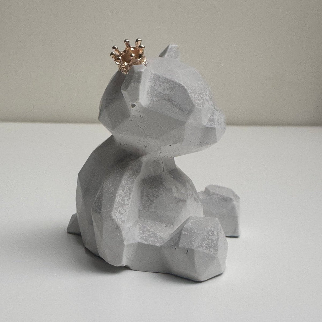 Stone Geometric Bear Ornament - Designs by Inaya
