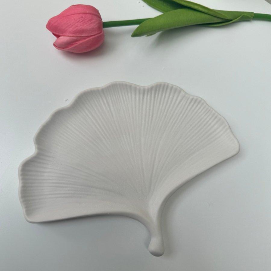 Stone Ginkgo Leaf Jewellery Organiser - Luxury Decor Tray - Designs by Inaya