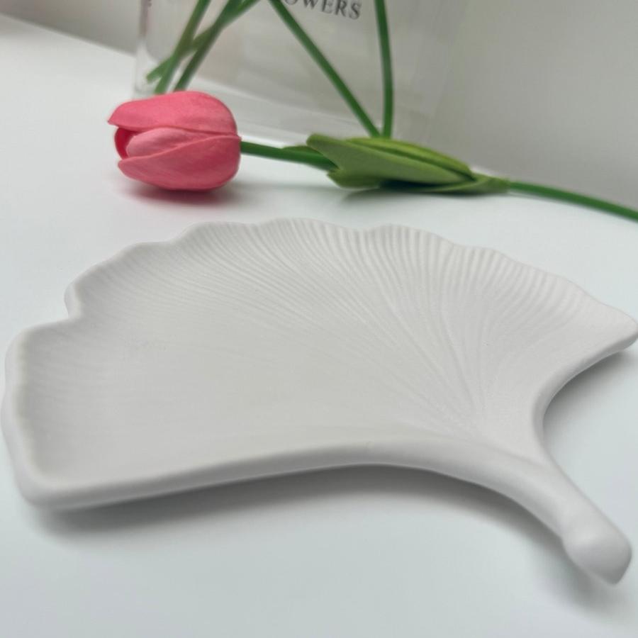 Stone Ginkgo Leaf Jewellery Organiser - Luxury Decor Tray - Designs by Inaya