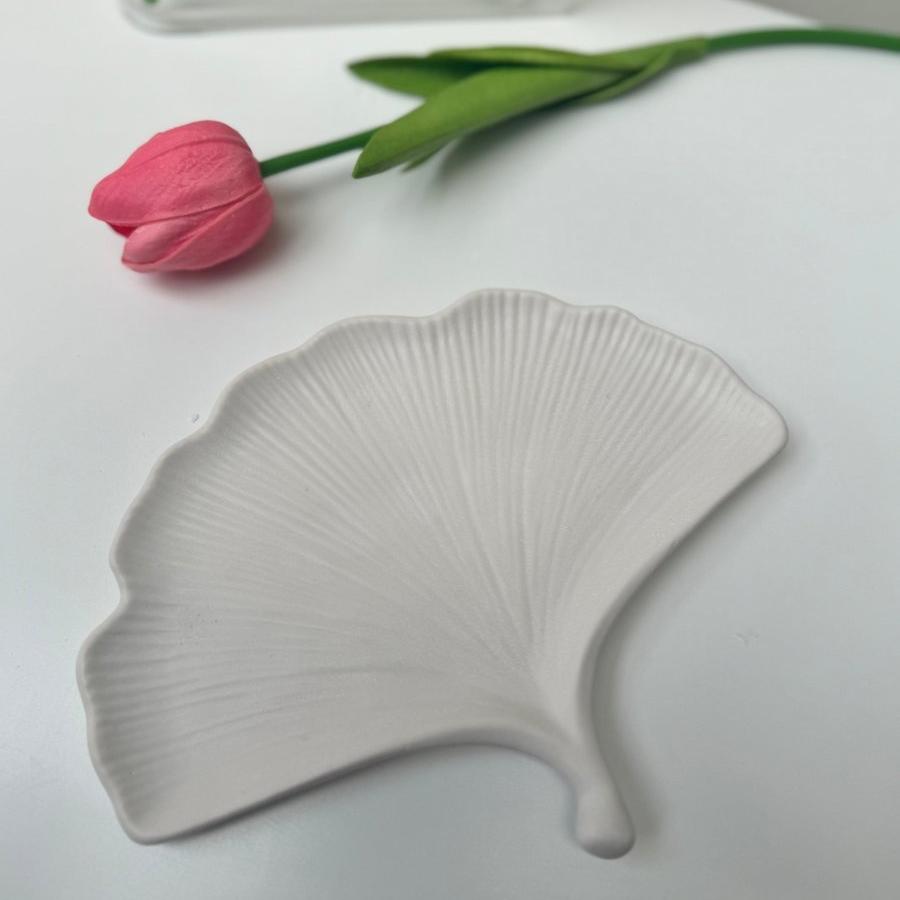 Stone Ginkgo Leaf Jewellery Organiser - Luxury Decor Tray - Designs by Inaya