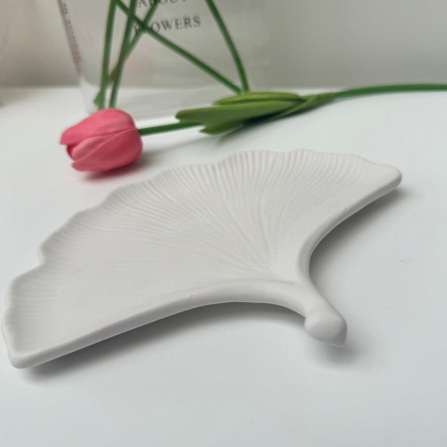 Stone Ginkgo Leaf Jewellery Organiser - Luxury Decor Tray - Designs by Inaya