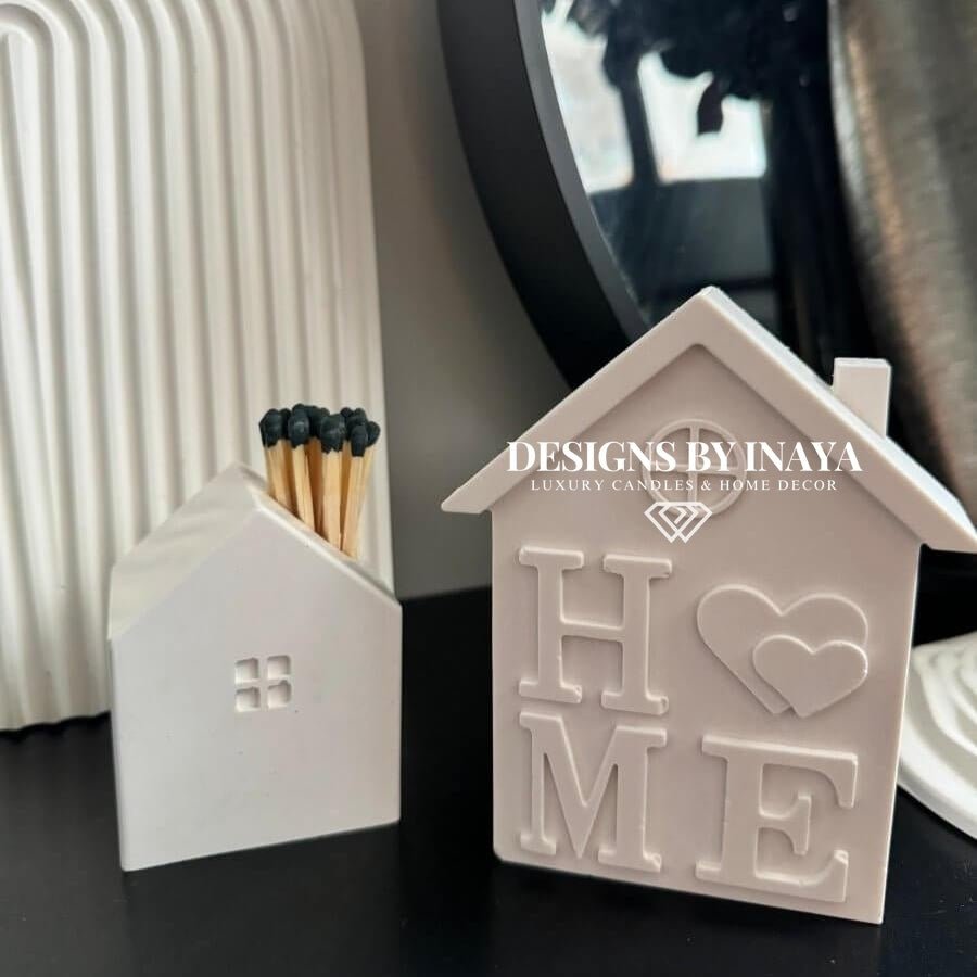 Stone Home Ornament & Matchsticks set - Designs by Inaya