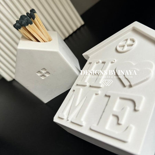 Stone Home Ornament & Matchsticks set - Designs by Inaya