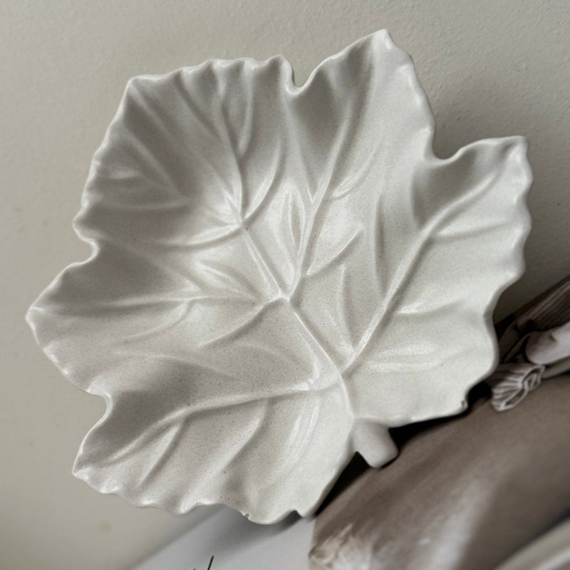 Stone Maple Leaf Decorative Tray - Designs by Inaya