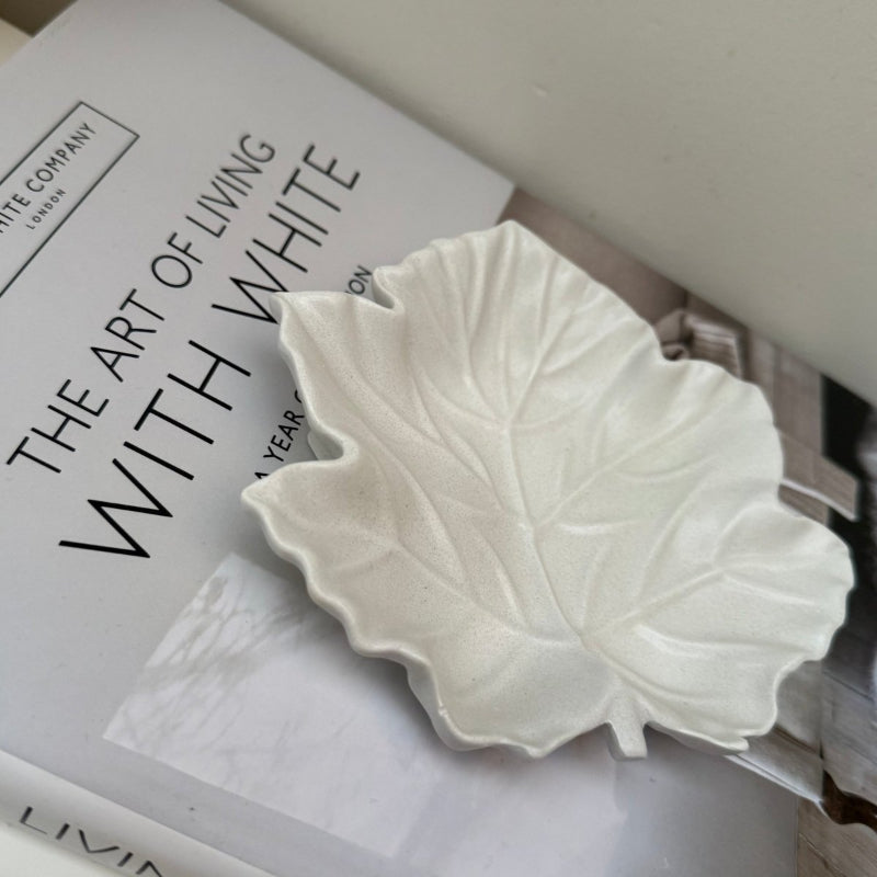 Stone Maple Leaf Decorative Tray - Designs by Inaya