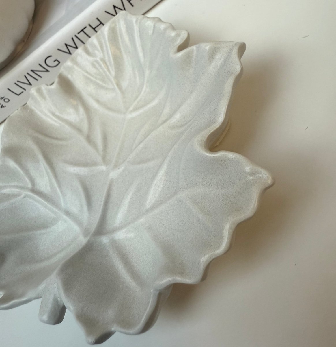 Stone Maple Leaf Decorative Tray - Designs by Inaya