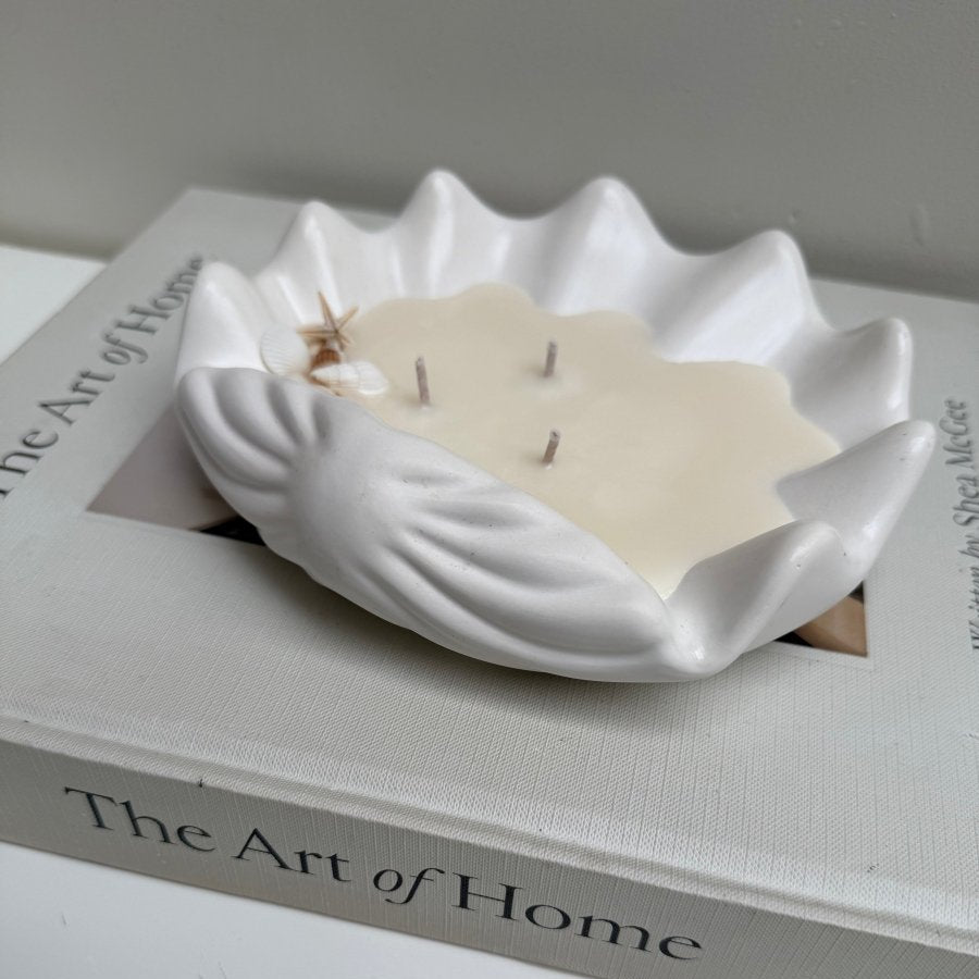 Stone Shell Coastal Soy Candle - Designs by Inaya
