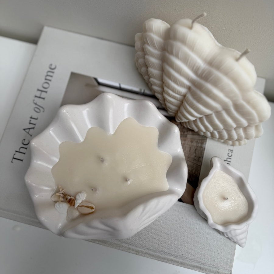 Stone Shell Coastal Soy Candle - Designs by Inaya