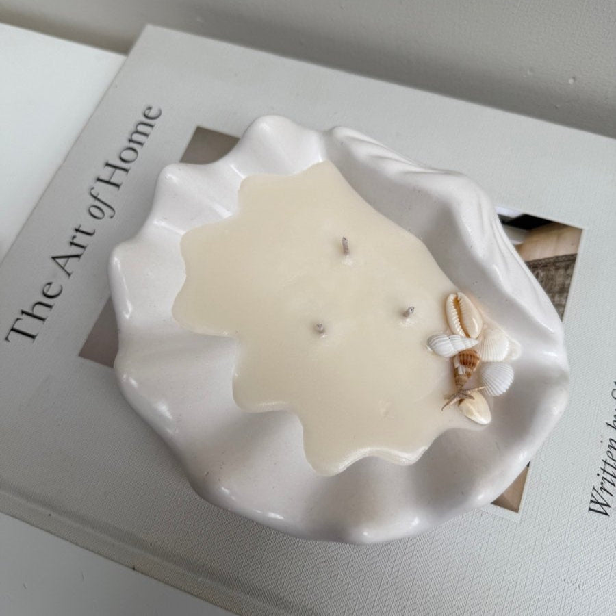 Stone Shell Coastal Soy Candle - Designs by Inaya