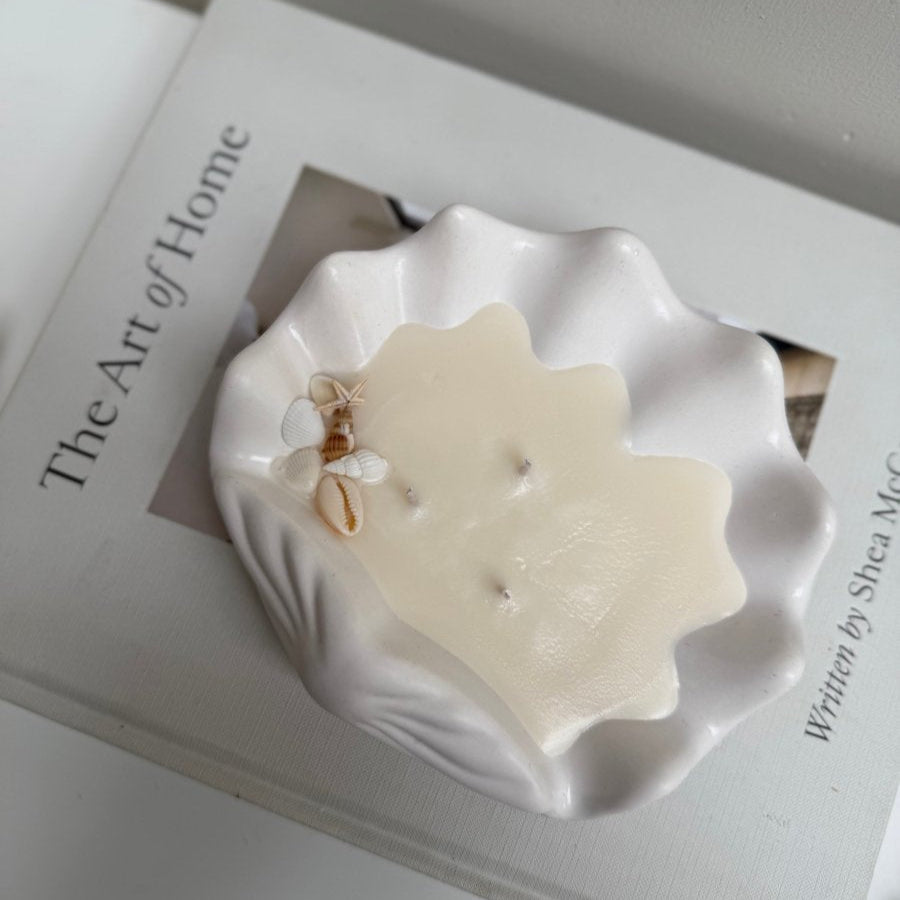 Stone Shell Coastal Soy Candle - Designs by Inaya