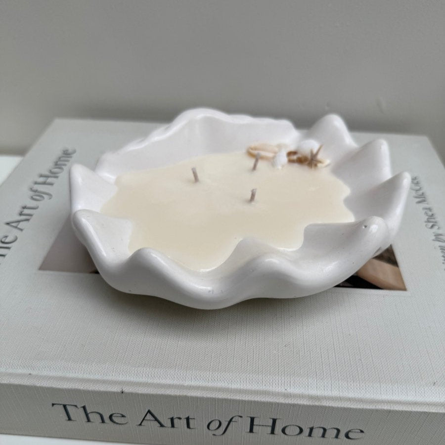 Stone Shell Coastal Soy Candle - Designs by Inaya