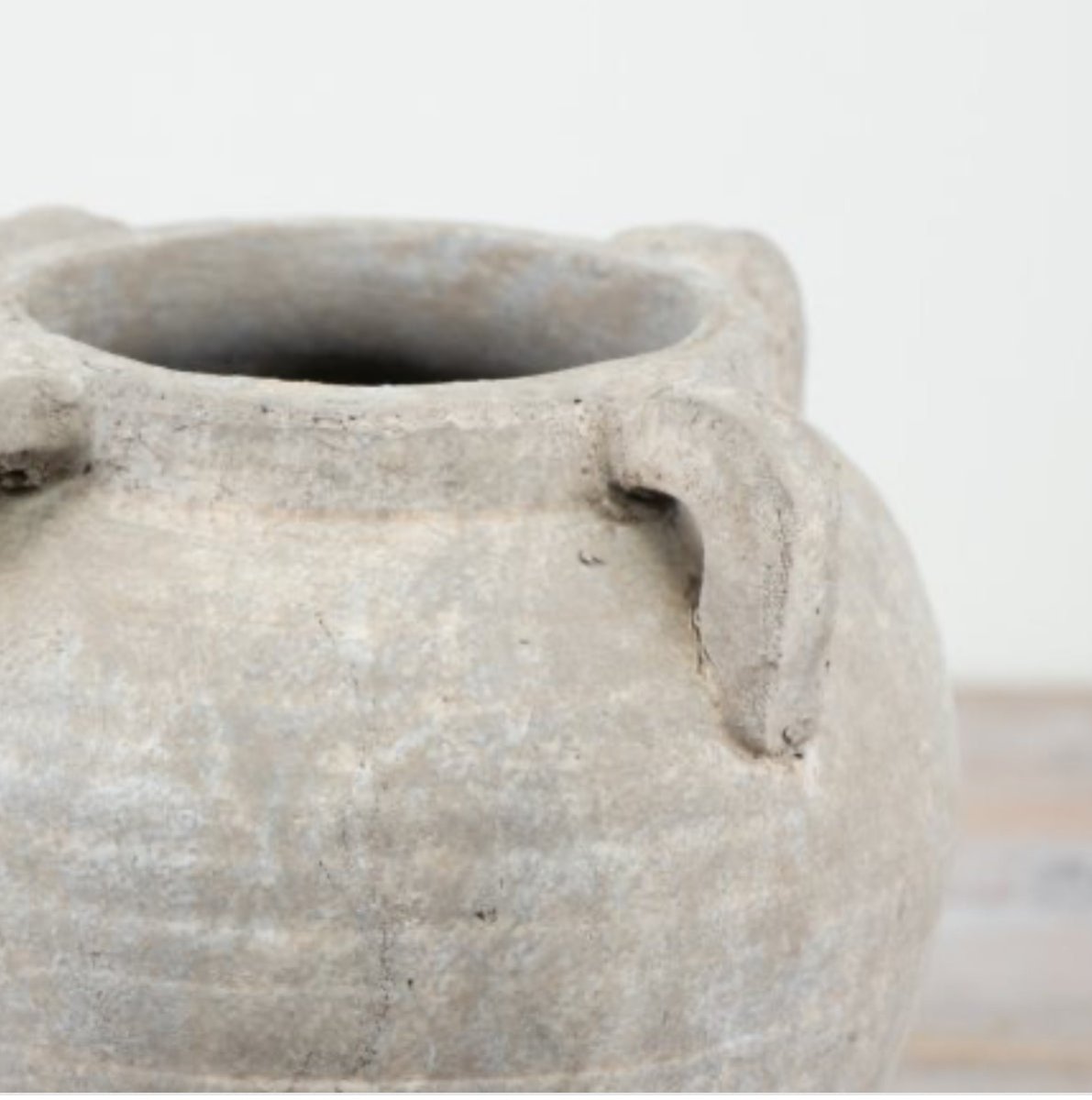Stone Terracotta Medora Vase | Artisan Handmade Rustic Urn