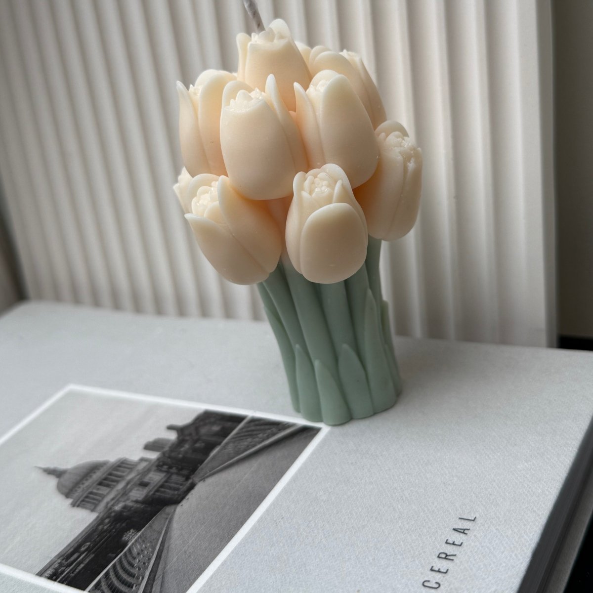 Tulip Bouquet Sculpture Soy Wax Scented Candle - Designs by Inaya