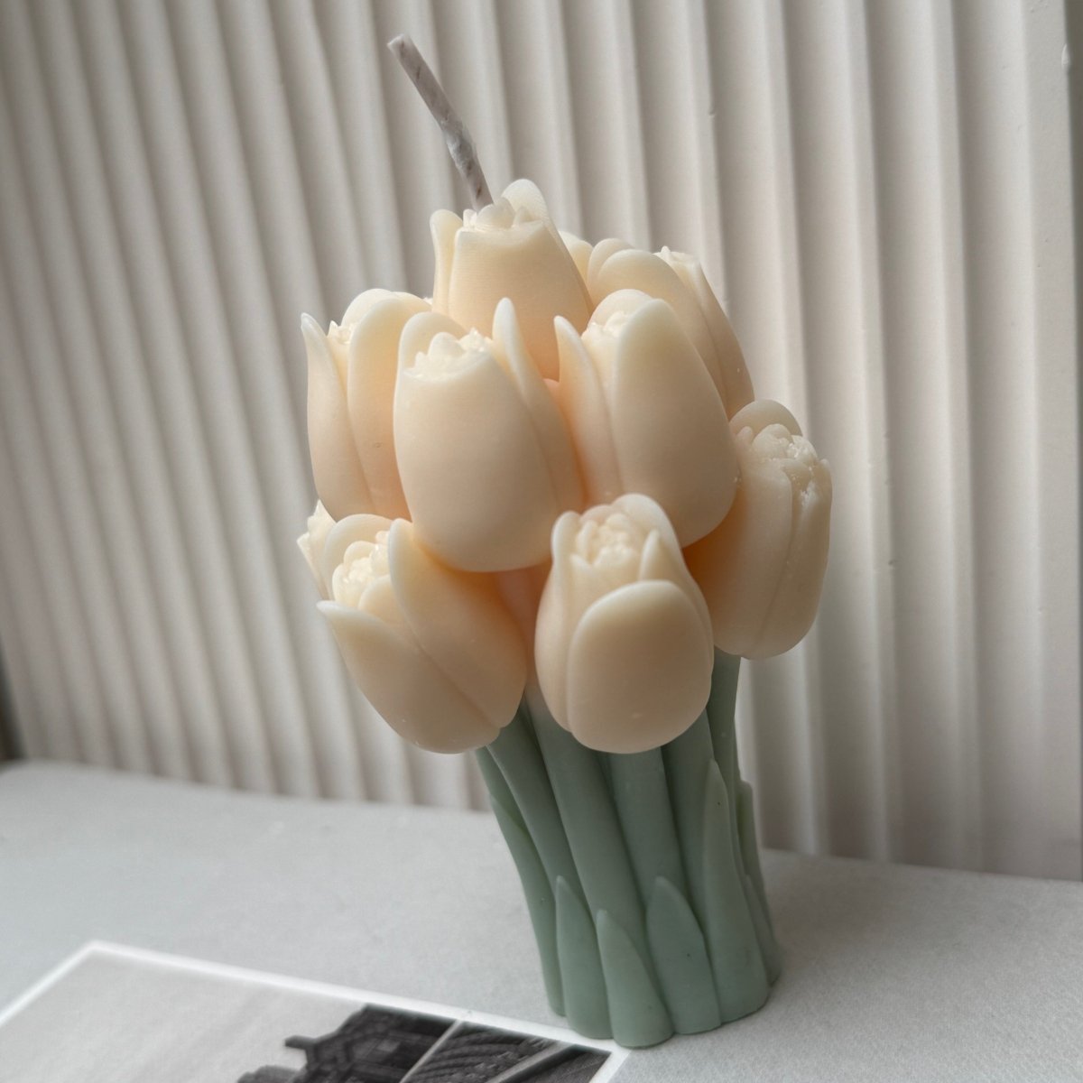 Tulip Bouquet Sculpture Soy Wax Scented Candle - Designs by Inaya