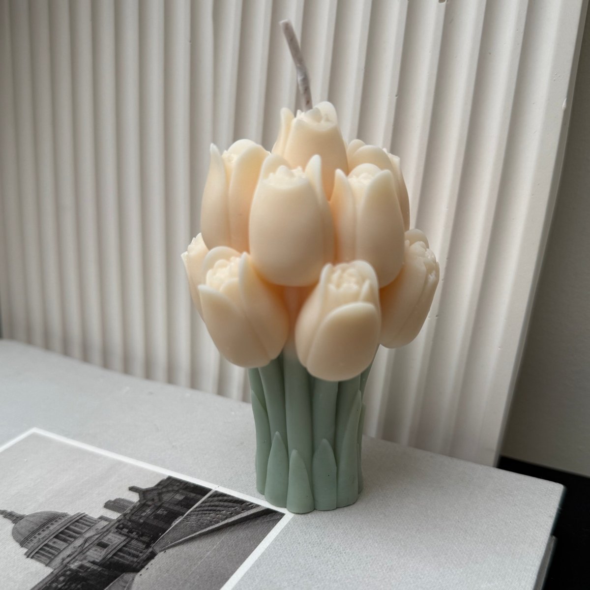 Tulip Bouquet Sculpture Soy Wax Scented Candle - Designs by Inaya