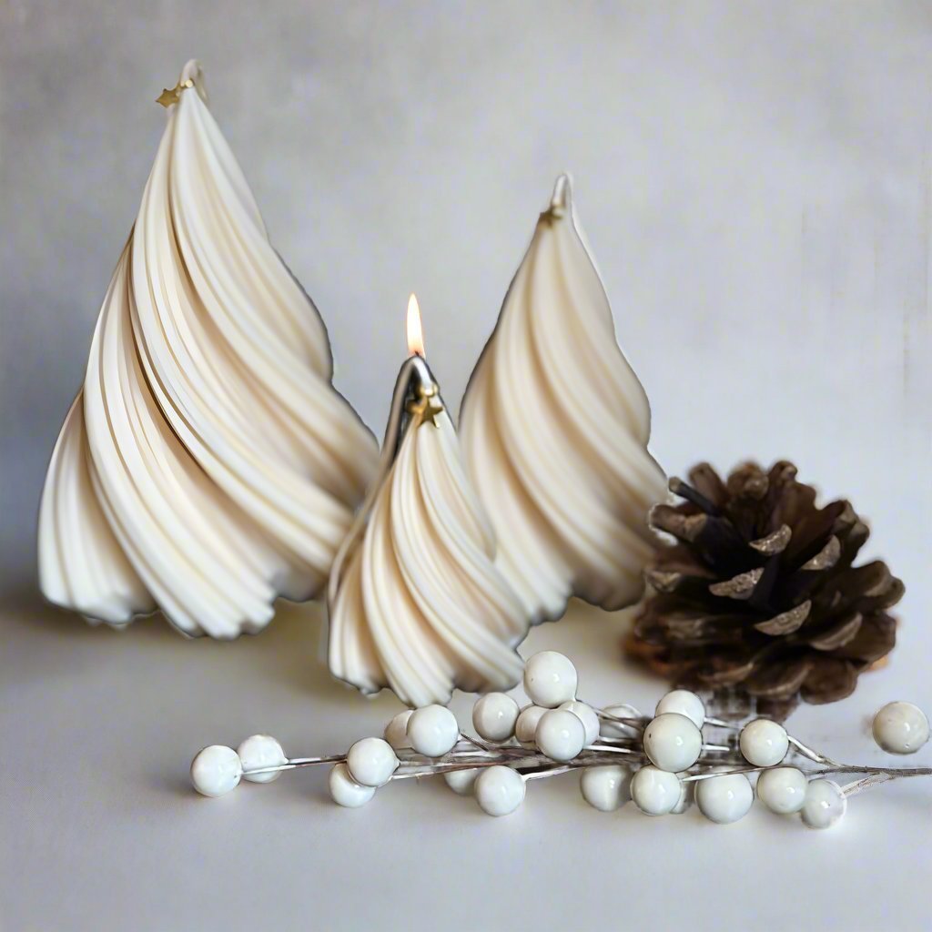 Twirl Christmas Tree Candles - Designs by Inaya