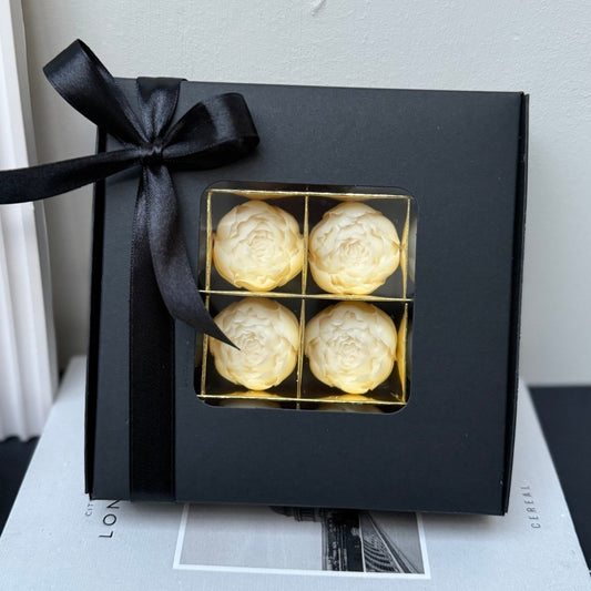 Luxury peony wax melts gift set UK floral soy wax melts gift box - Designs by Inaya