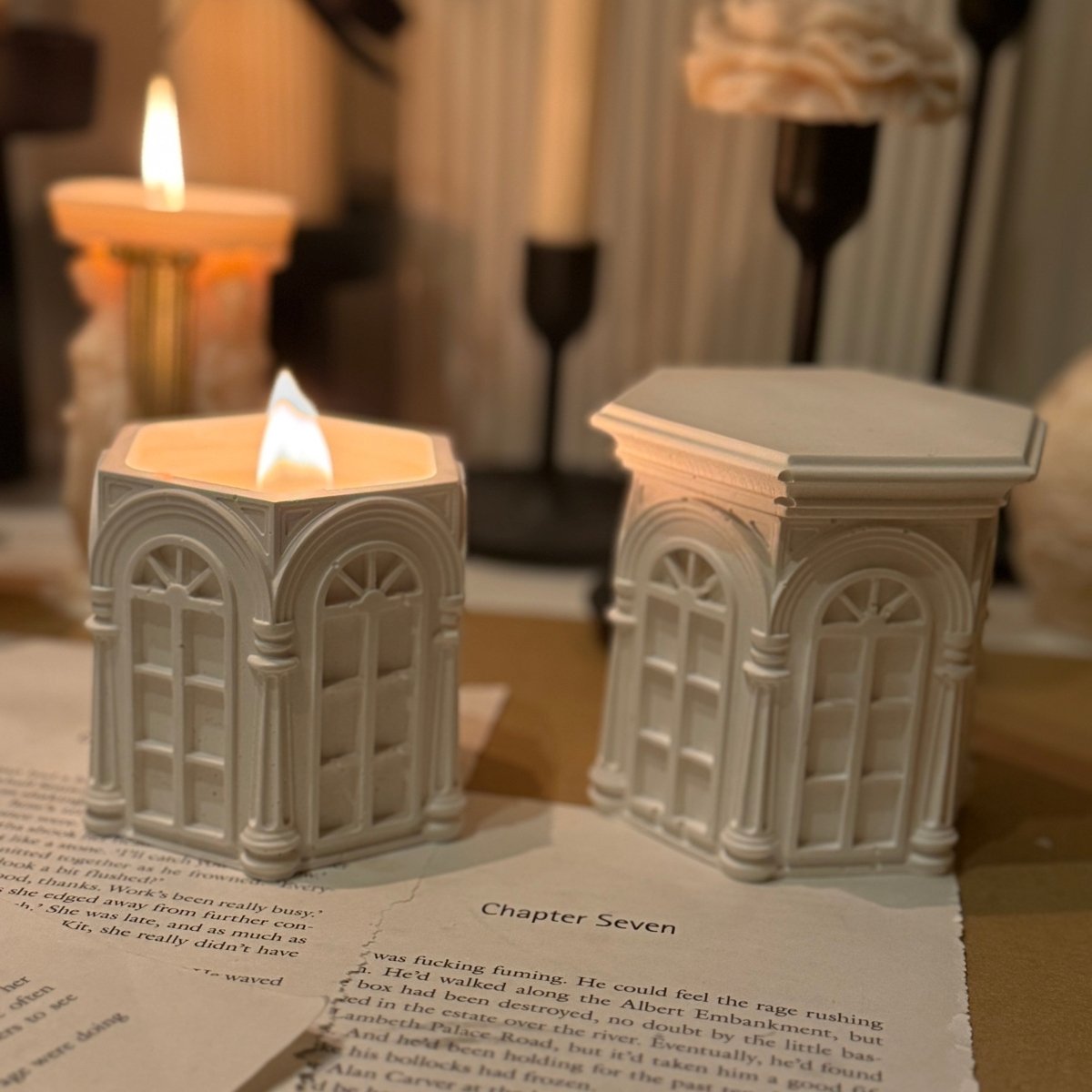 VALENTIA Stone Candle - Designs by Inaya