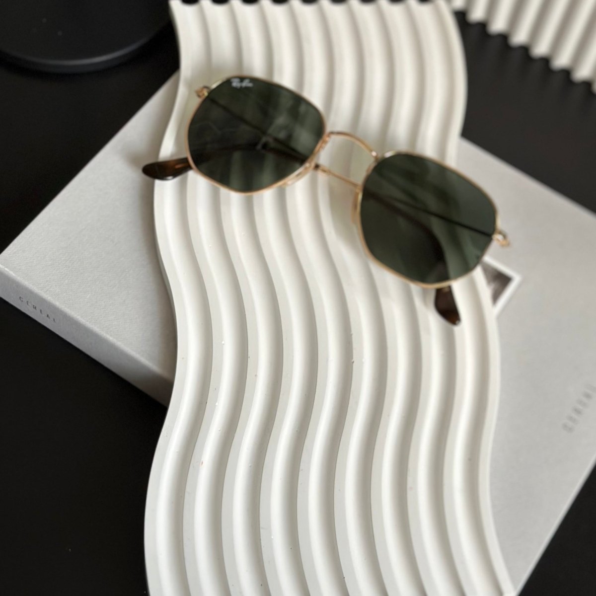 Waves Stone Minimalist Decor Tray - Designs by Inaya