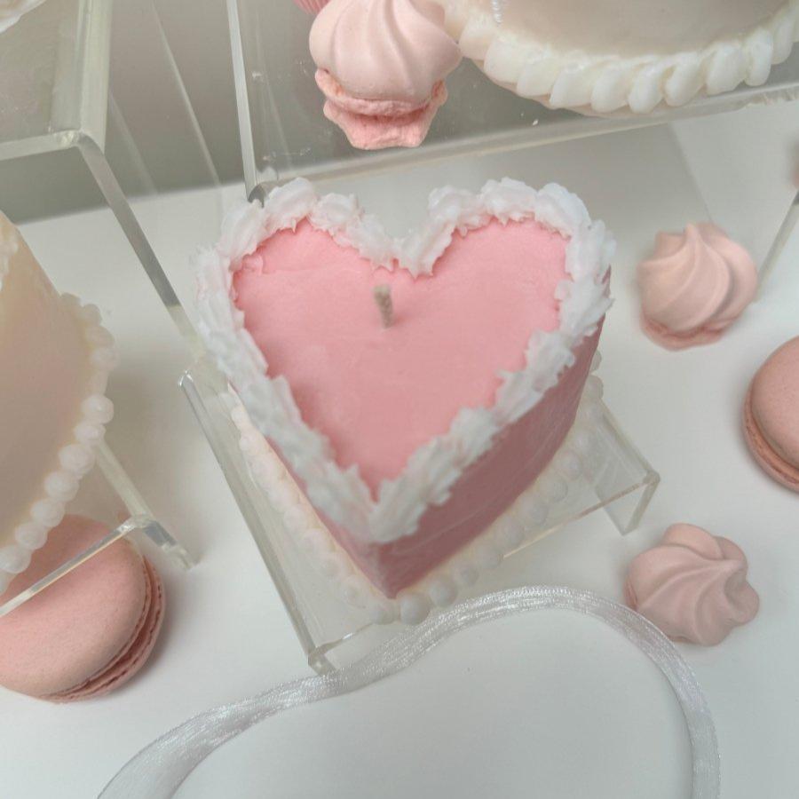 YUM Heart Cake Candle - Designs by Inaya