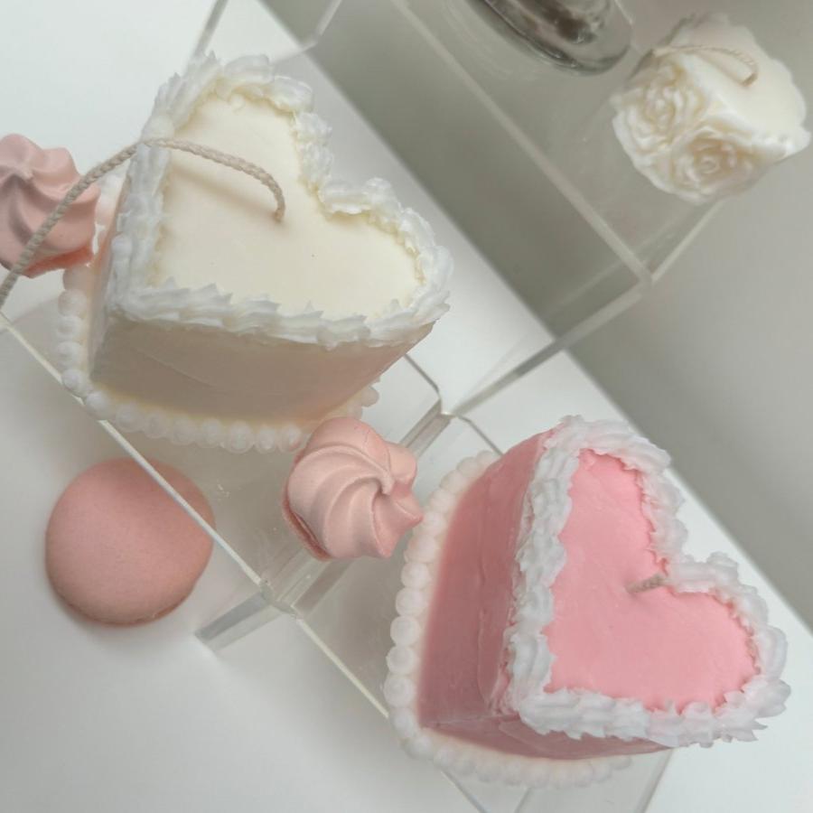 YUM Heart Cake Candle - Designs by Inaya