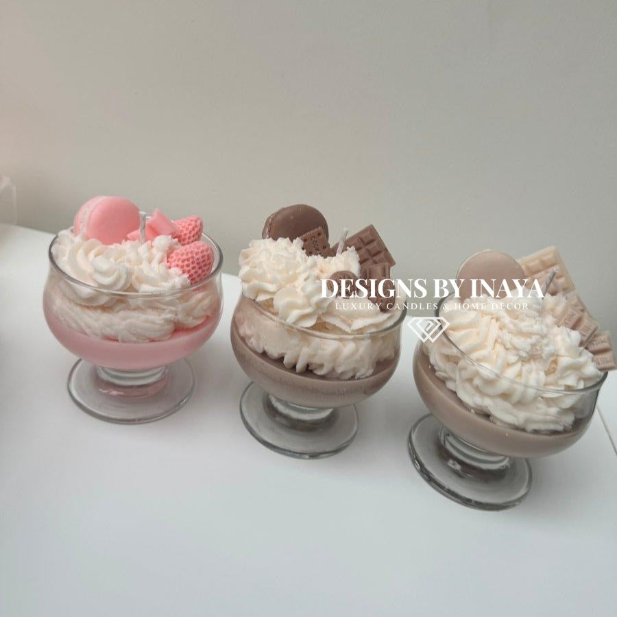 YUM Sundae Dessert Candle - Scented Decor - Designs by Inaya