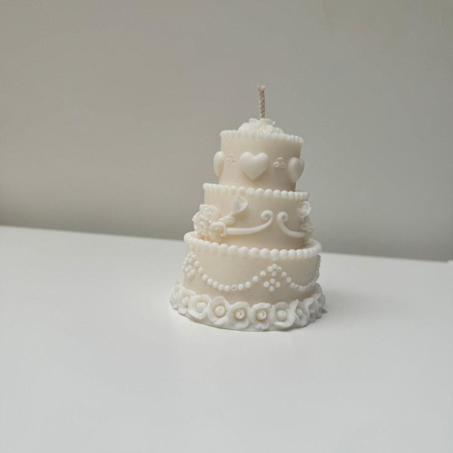 YUM 3 Tier Wedding Cake Candle - Designs by Inaya