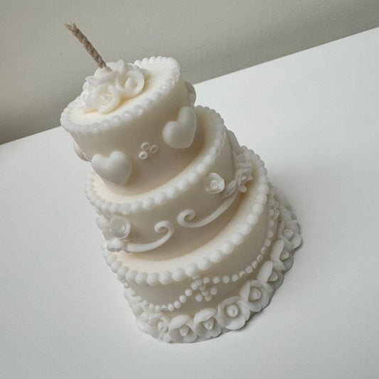 YUM Tiered Wedding Cake Candle - Designs by Inaya