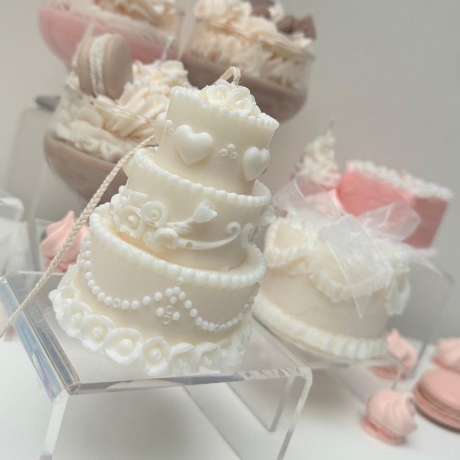 YUM 3 Tier Wedding Cake Candle - Designs by Inaya