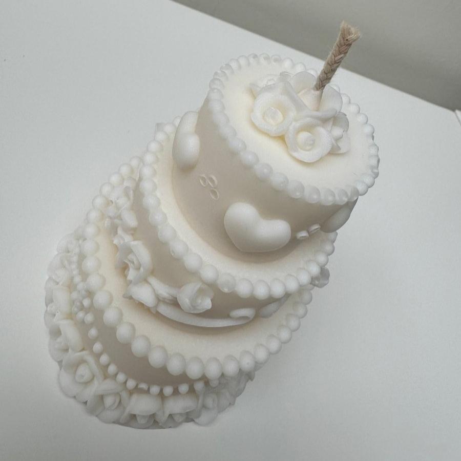 YUM 3 Tier Wedding Cake Candle - Designs by Inaya